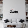 Wallity Banksy - 4 Escultura de pared de metal negro y rojo